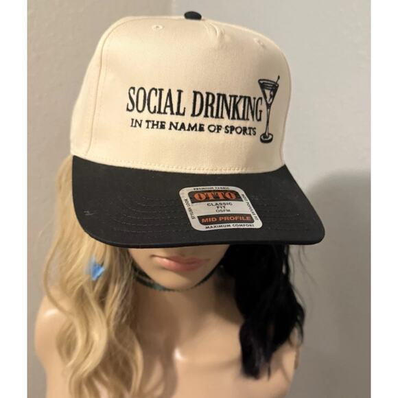 The Happiest "Social Drinking in the Name of Sports" Vintage Style Hat - Picture 5 of 5